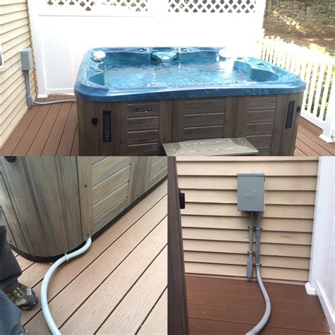 electric box for hot tub|outdoor hot tub electrical installation.